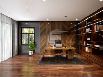 3d render od working office interior